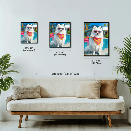 Paint by numbers - Pool Samoyed - MyArt