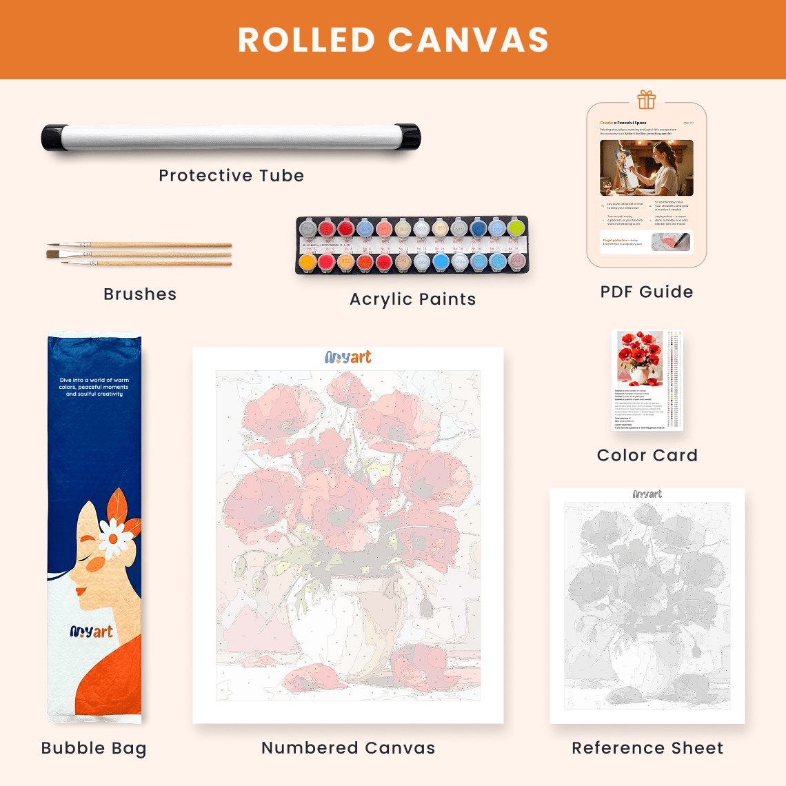 Paint by numbers - Poppy Charm - MyArt