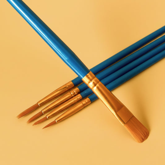 Premium Blue Brushes (Set of 10)