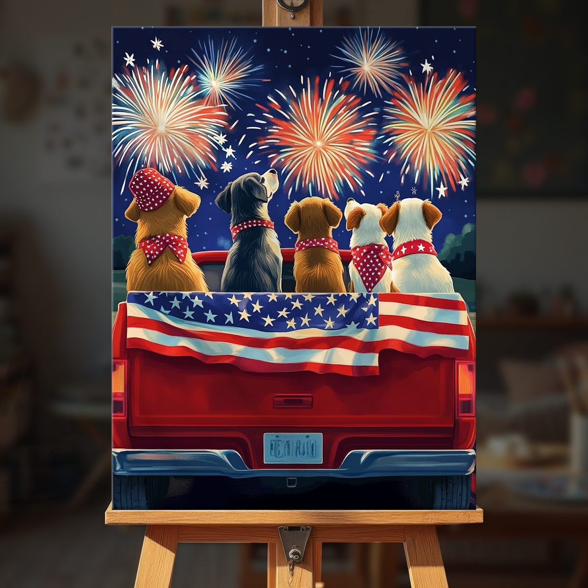 Puppy Fireworks