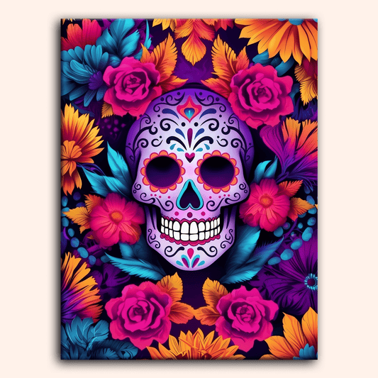 Paint by numbers - Purple Calavera - MyArt