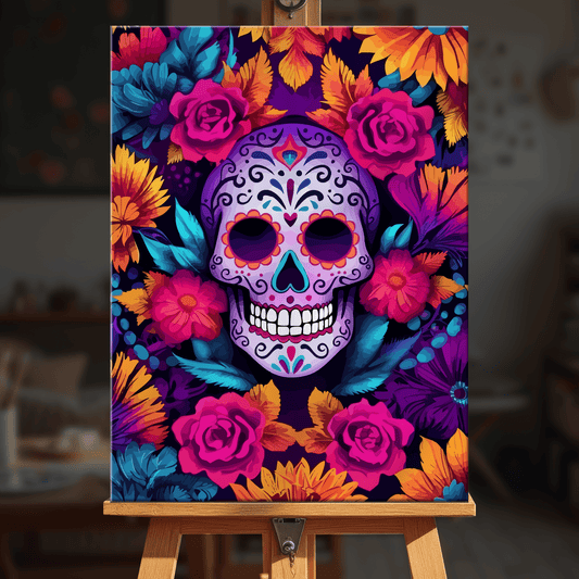 Paint by numbers - Purple Calavera - MyArt
