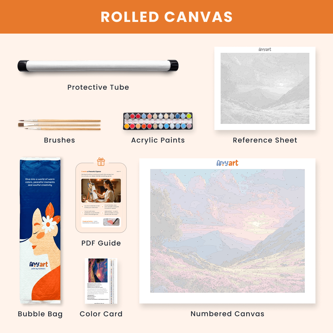 Paint by numbers - Purple Sunset - MyArt