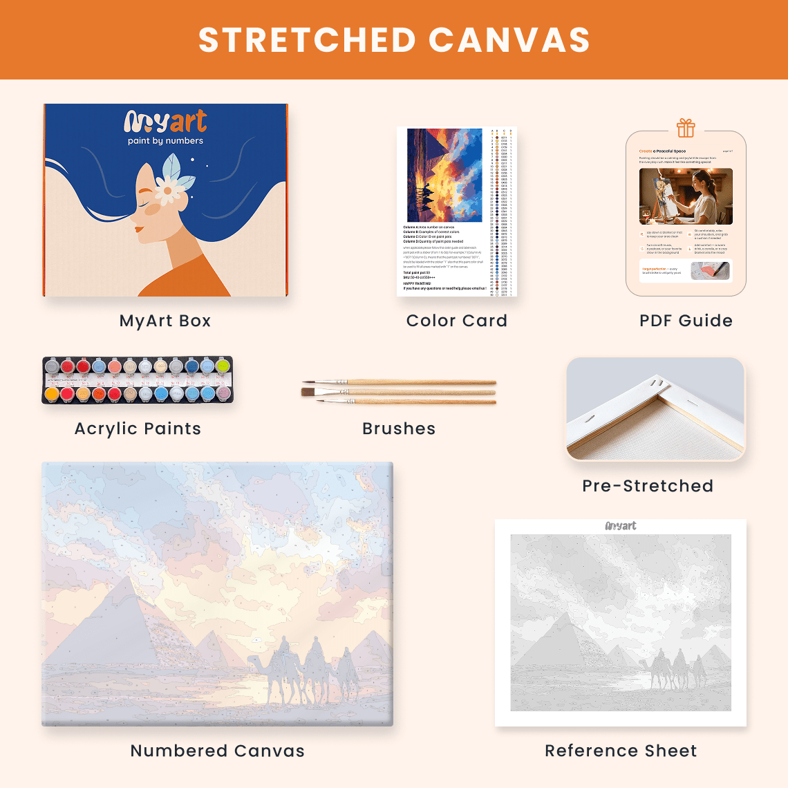 Paint by numbers - Pyramid Sunset - MyArt