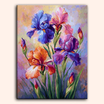 Paint by numbers - Rainbow Irises - MyArt