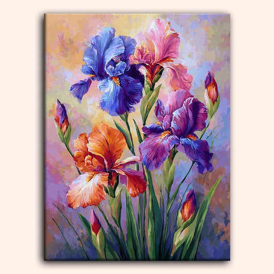 Paint by numbers - Rainbow Irises - MyArt