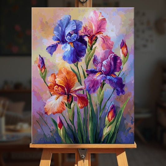 Paint by numbers - Rainbow Irises - MyArt