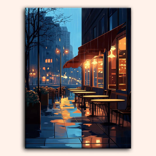 Paint by numbers - Rainy Cafe - MyArt