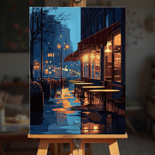Paint by numbers - Rainy Cafe - MyArt