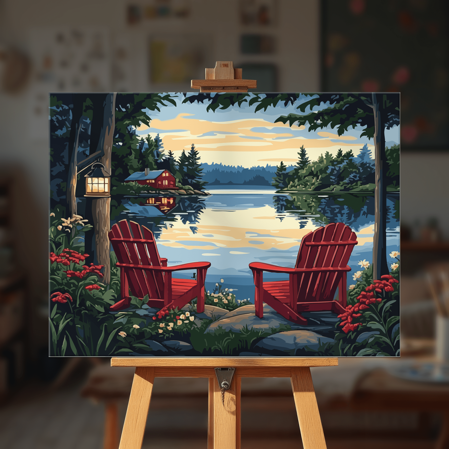 Paint by numbers - Red Chairs - MyArt