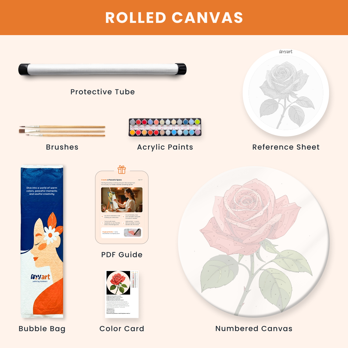 Paint by numbers - Red Rose - MyArt