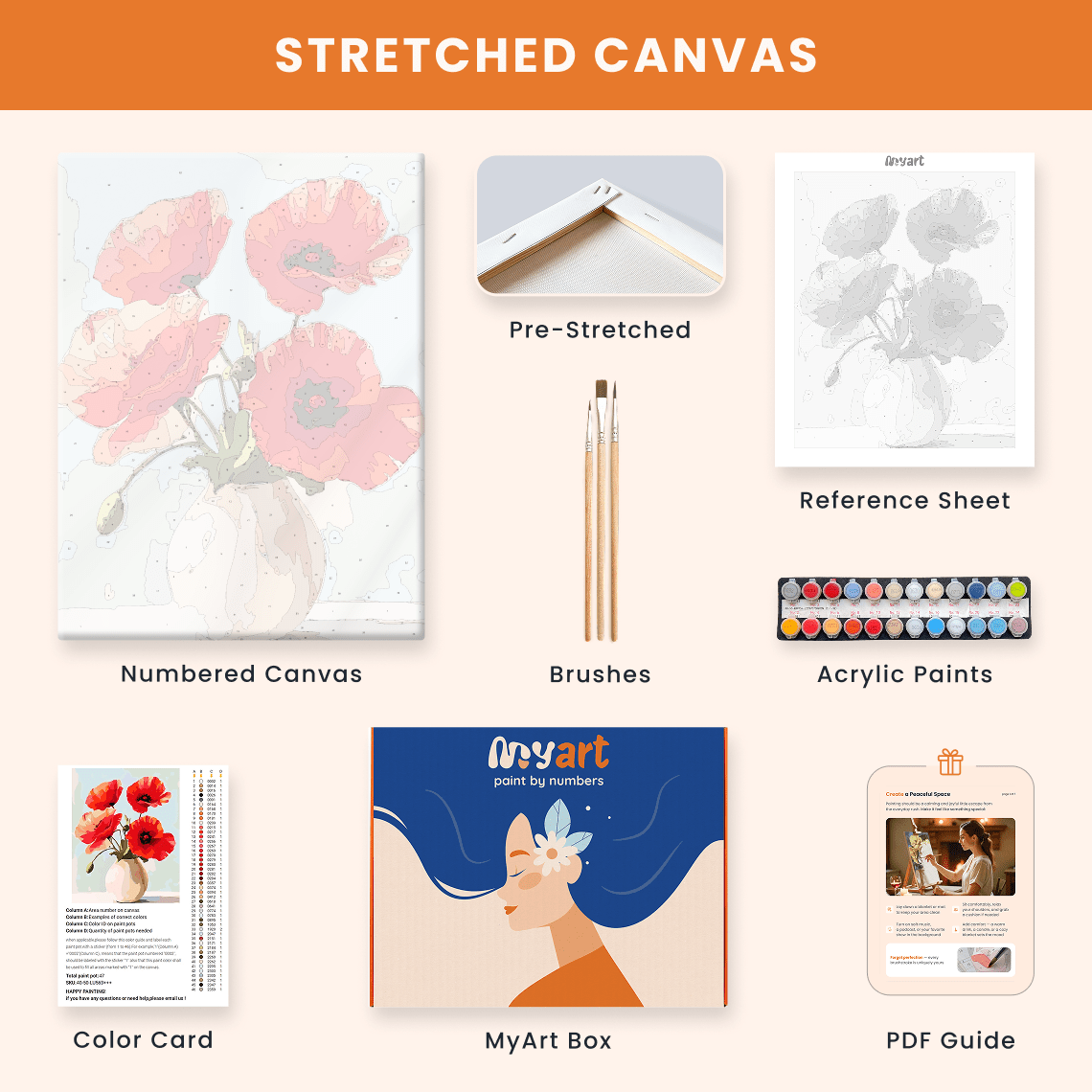 Paint by numbers - Red Serenity - MyArt