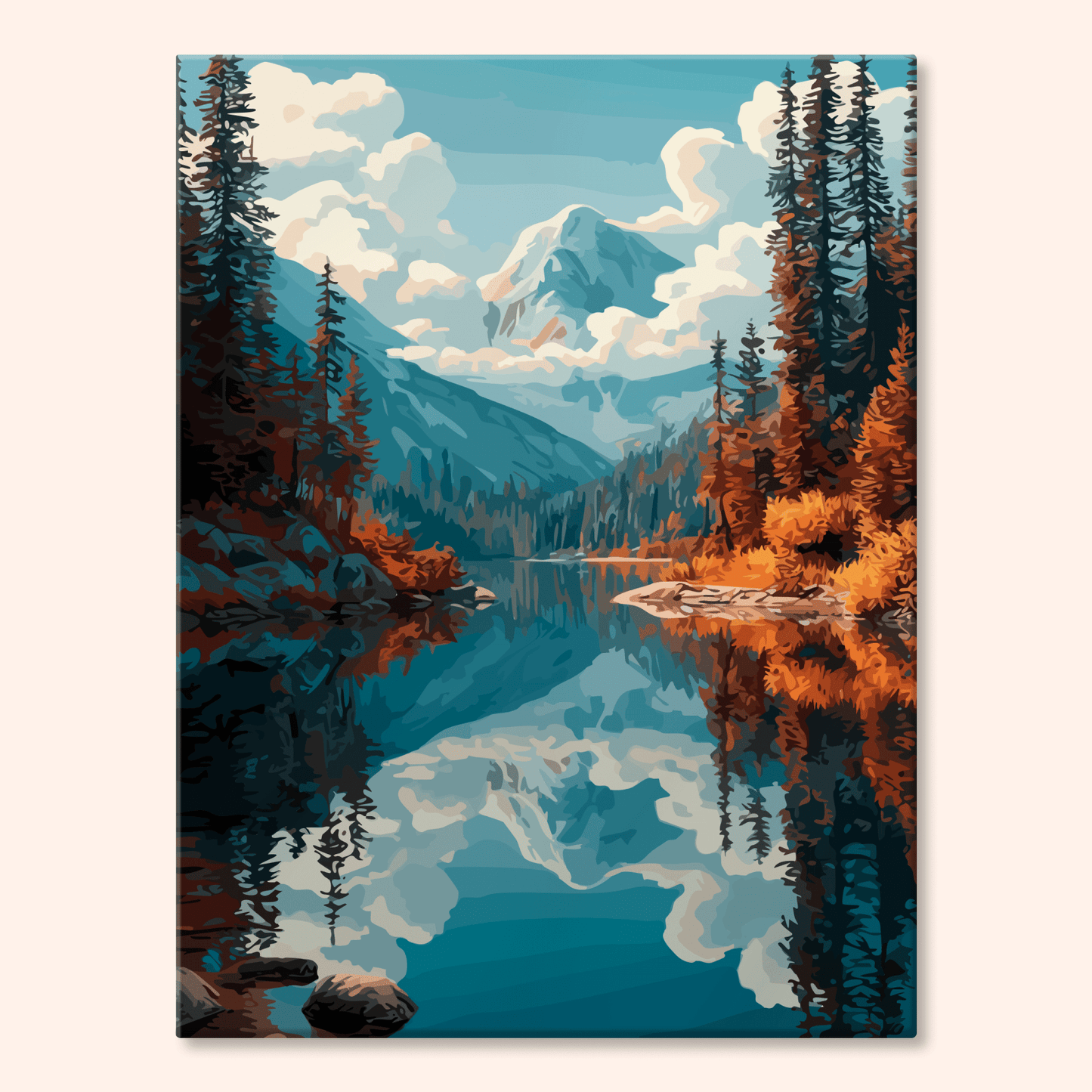 Paint by numbers - Reflective Peaks - MyArt