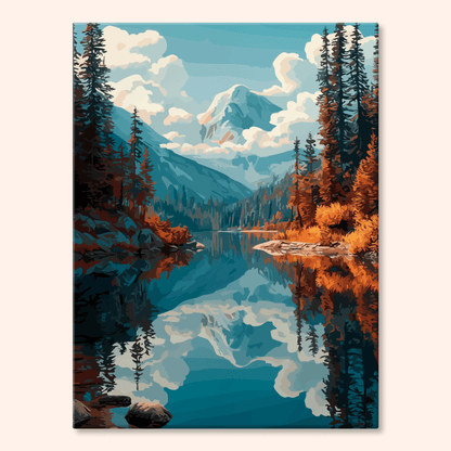 Paint by numbers - Reflective Peaks - MyArt