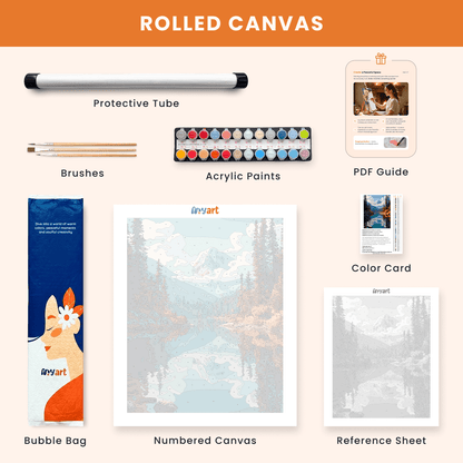 Paint by numbers - Reflective Peaks - MyArt