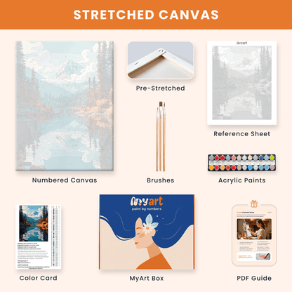 Paint by numbers - Reflective Peaks - MyArt