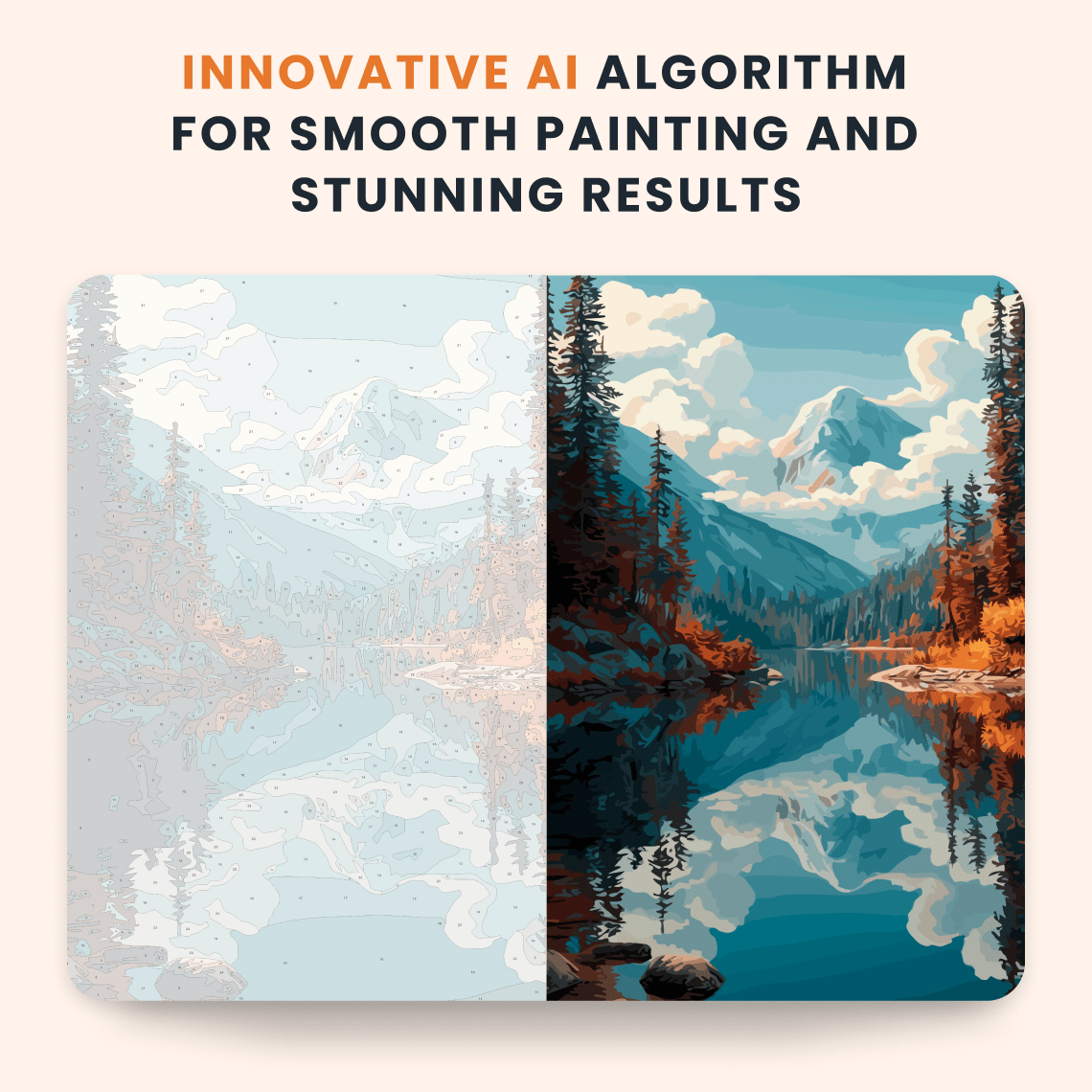 Paint by numbers - Reflective Peaks - MyArt