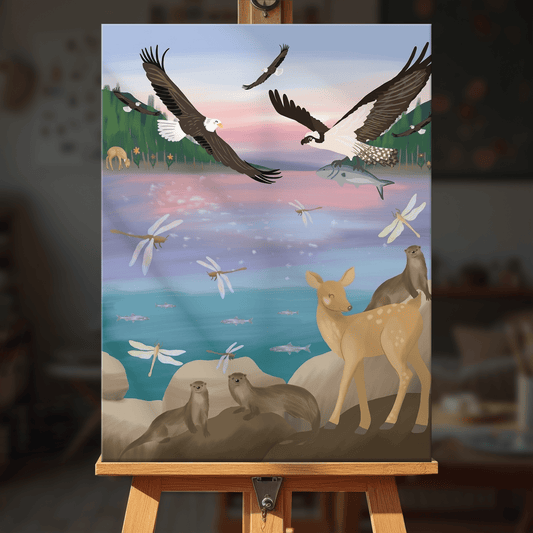 Paint by numbers - Relaxing lake - MyArt