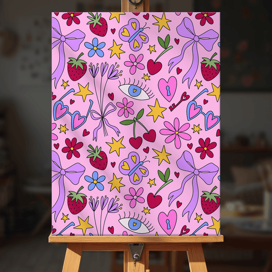 Paint by numbers - Retro Doodles - MyArt