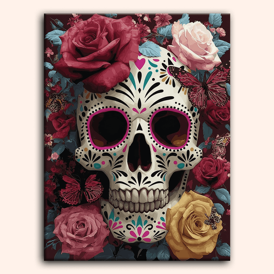 Paint by numbers - Rose Skull - MyArt