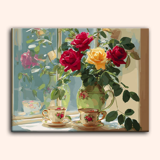 Paint by numbers - Roses by Window - MyArt