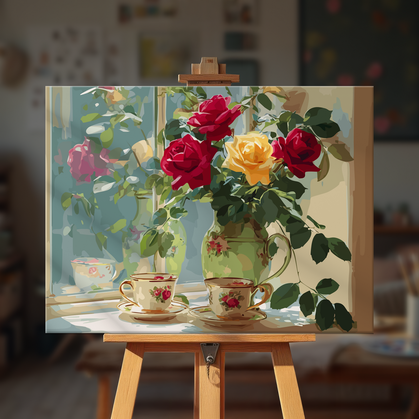 Roses by Window
