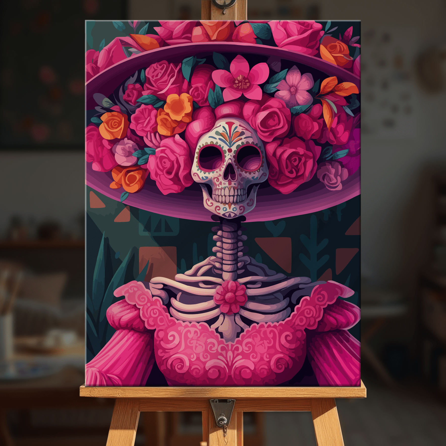 Paint by numbers - Rosy Skeleton - MyArt