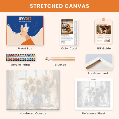 Paint by numbers - Rustic Sunflowers - MyArt