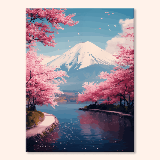 Paint by numbers - Sakura Lake - MyArt
