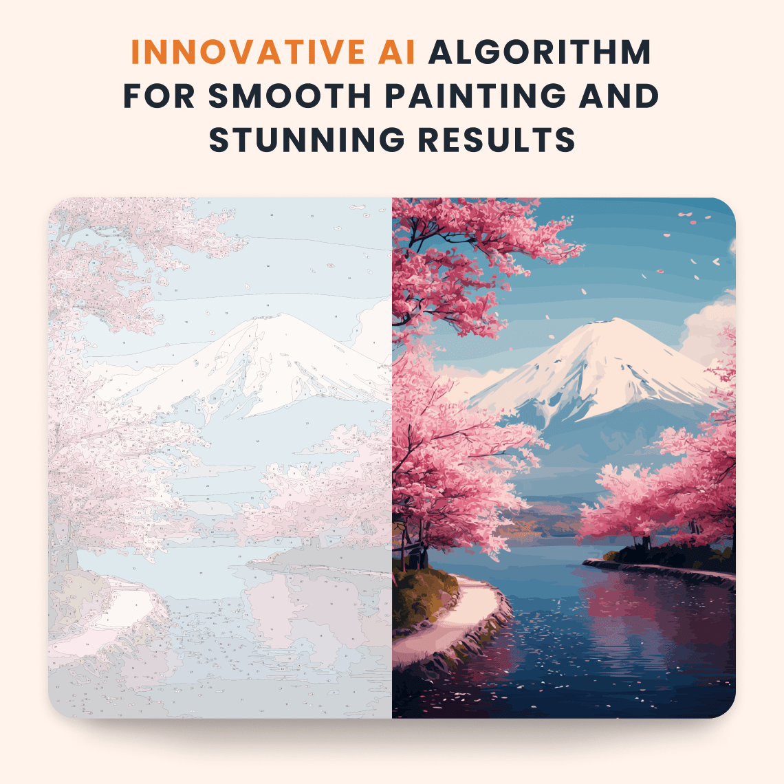 Paint by numbers - Sakura Lake - MyArt