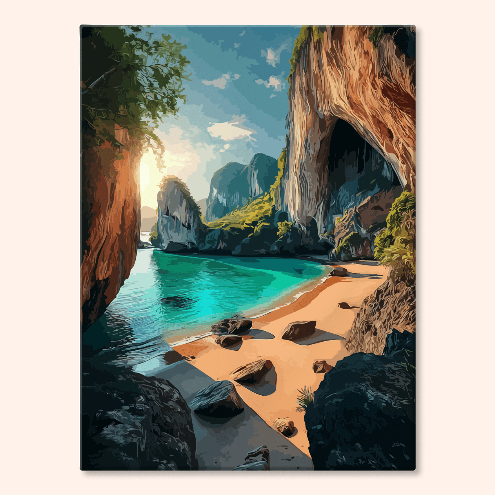 Paint by numbers - Secluded Beach - MyArt