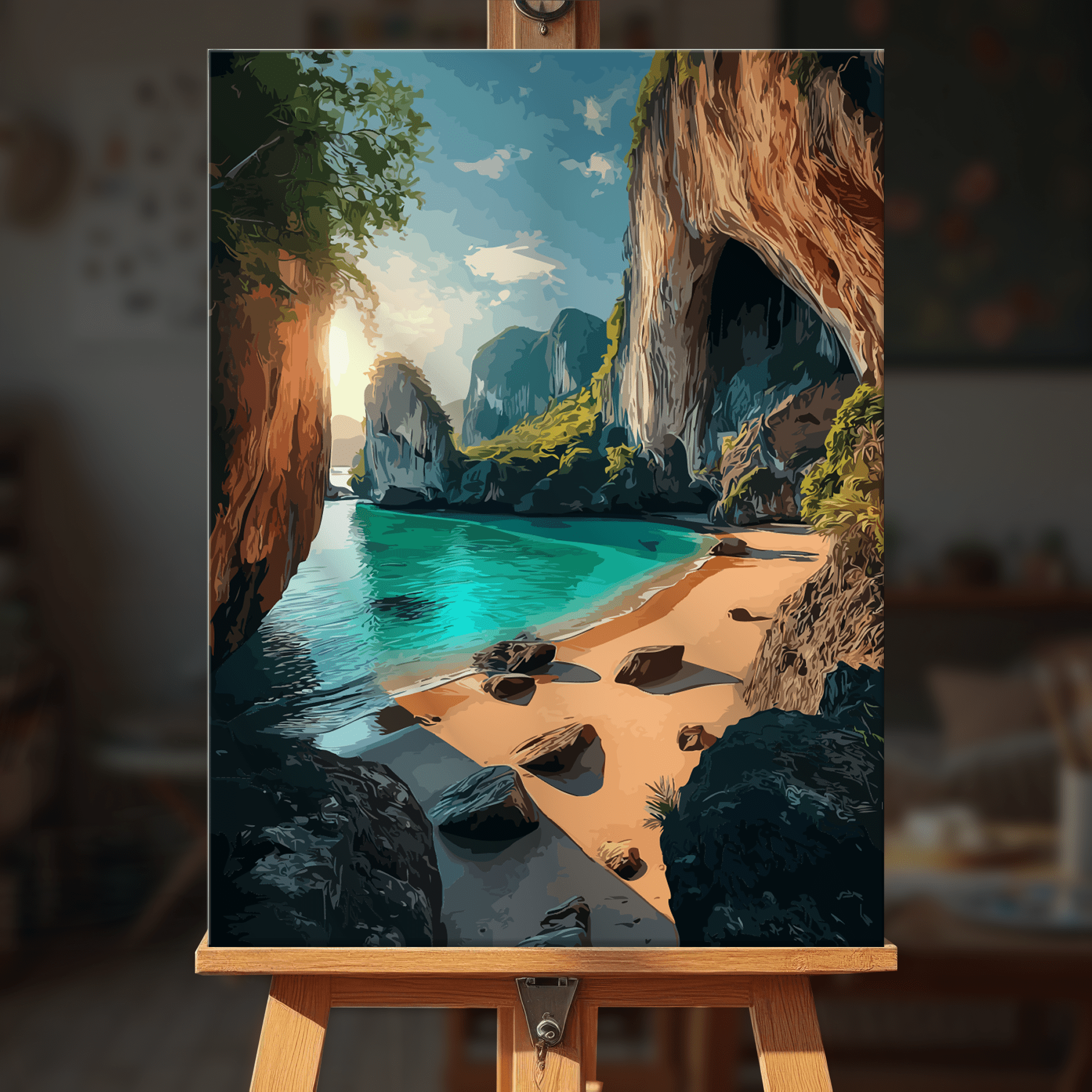 Paint by numbers - Secluded Beach - MyArt