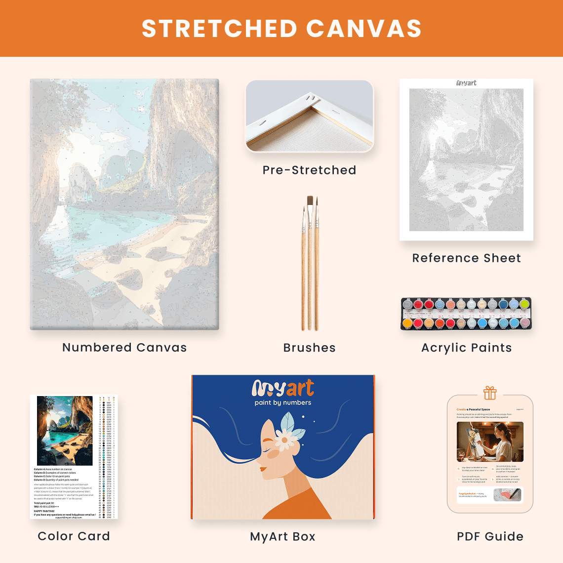 Paint by numbers - Secluded Beach - MyArt