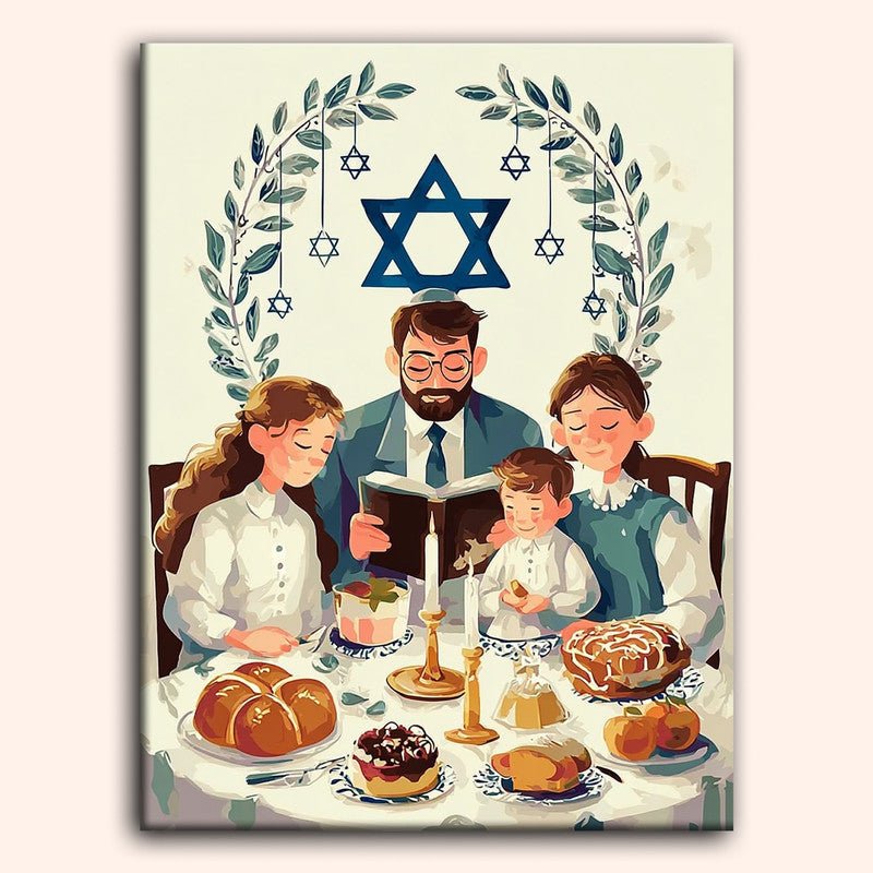 Paint by numbers - Shabbat Blessing - MyArt