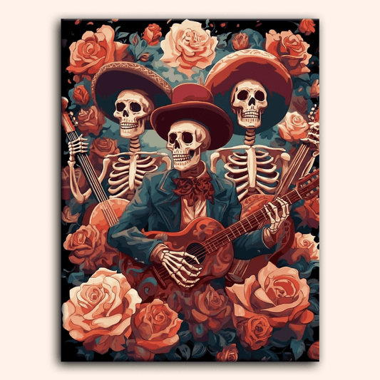 Paint by numbers - Skeleton Band - MyArt