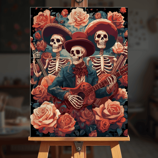 Paint by numbers - Skeleton Band - MyArt