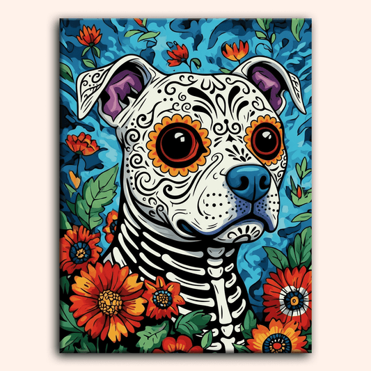 Paint by numbers - Skeleton Dogs - MyArt