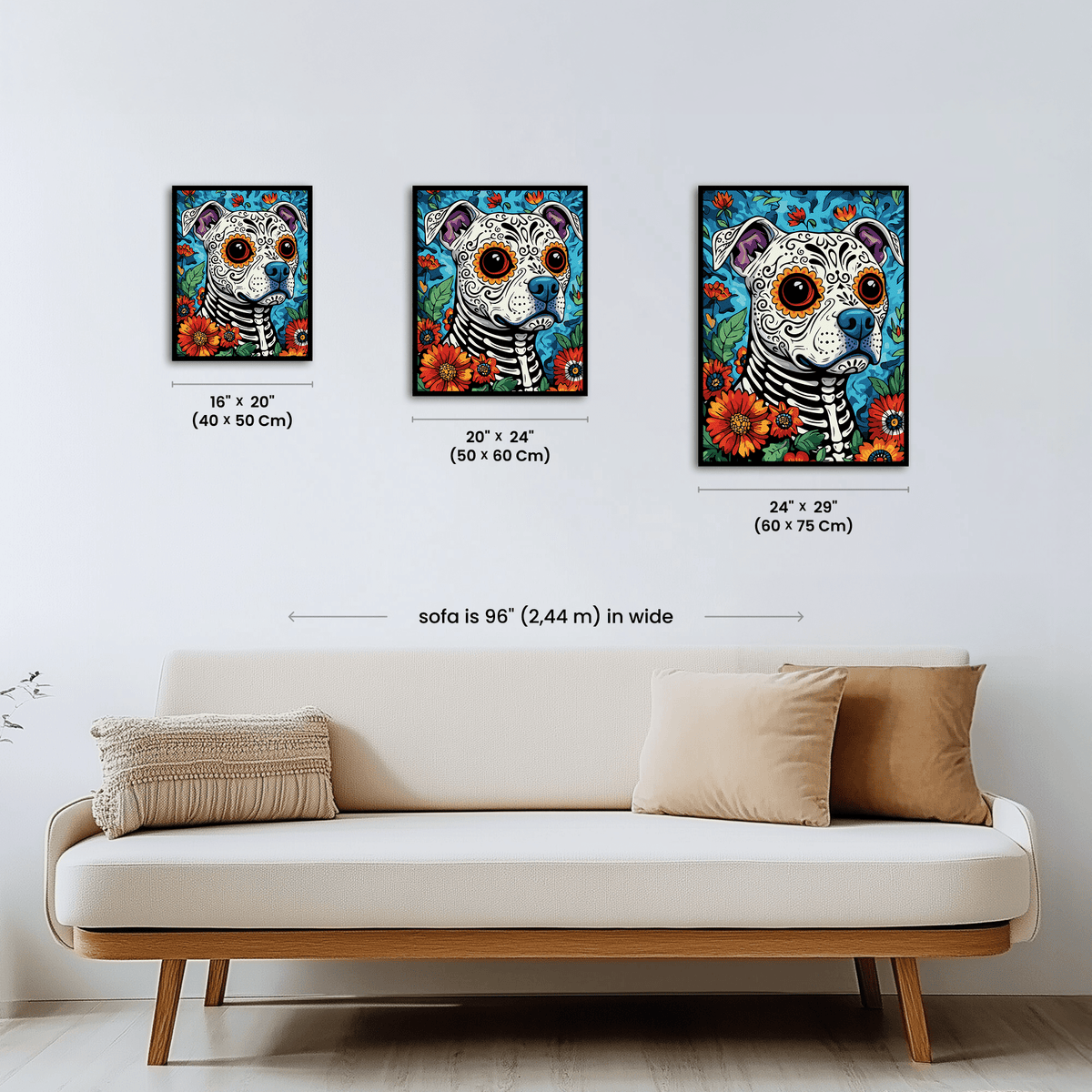 Paint by numbers - Skeleton Dogs - MyArt