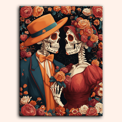 Paint by numbers - Skeleton Romance - MyArt