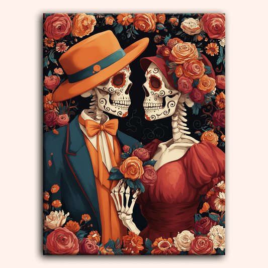 Paint by numbers - Skeleton Romance - MyArt