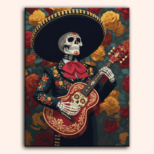 Paint by numbers - Skeleton Serenade - MyArt