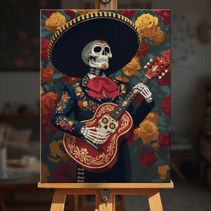 Paint by numbers - Skeleton Serenade - MyArt