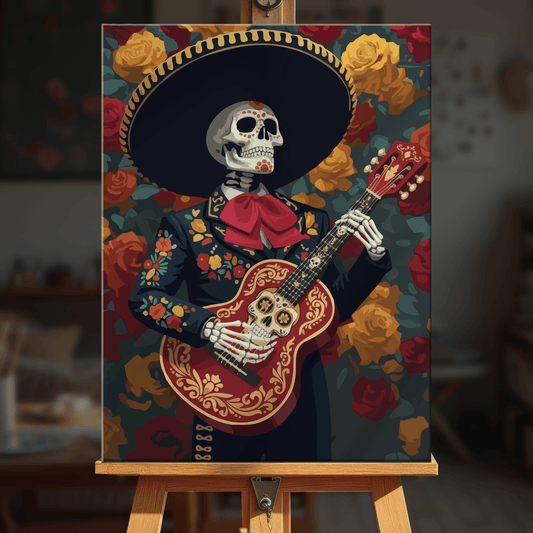 Paint by numbers - Skeleton Serenade - MyArt