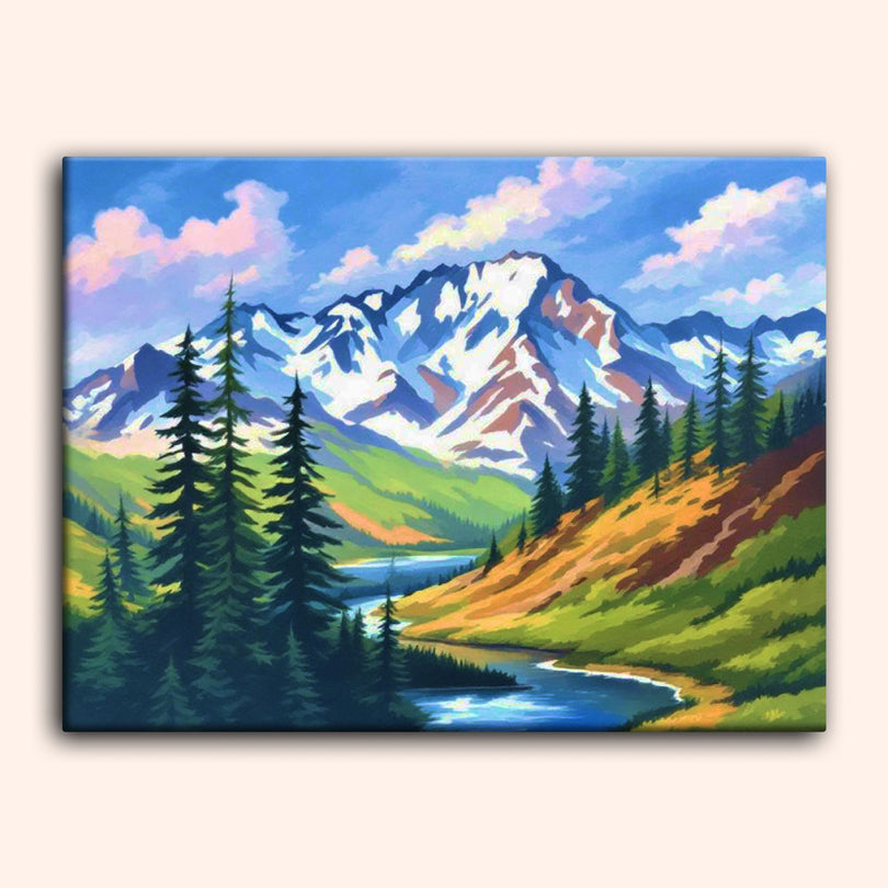 Paint by numbers - Snowy Peaks - MyArt