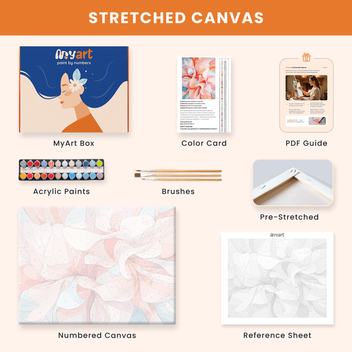 Paint by numbers - Soft Petals - MyArt