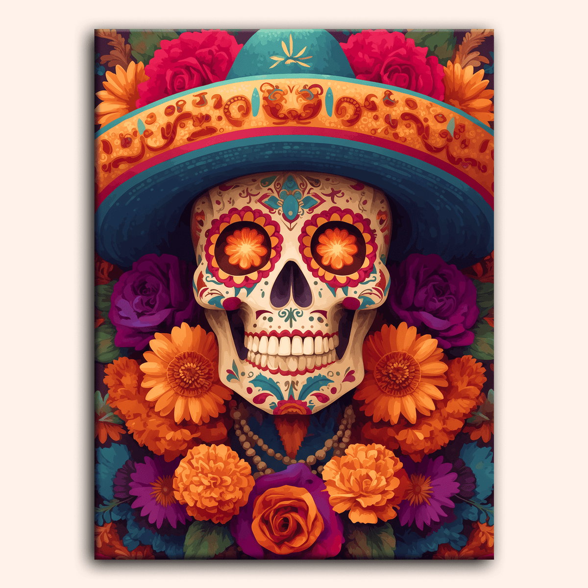 Paint by numbers - Sombrero Calavera - MyArt
