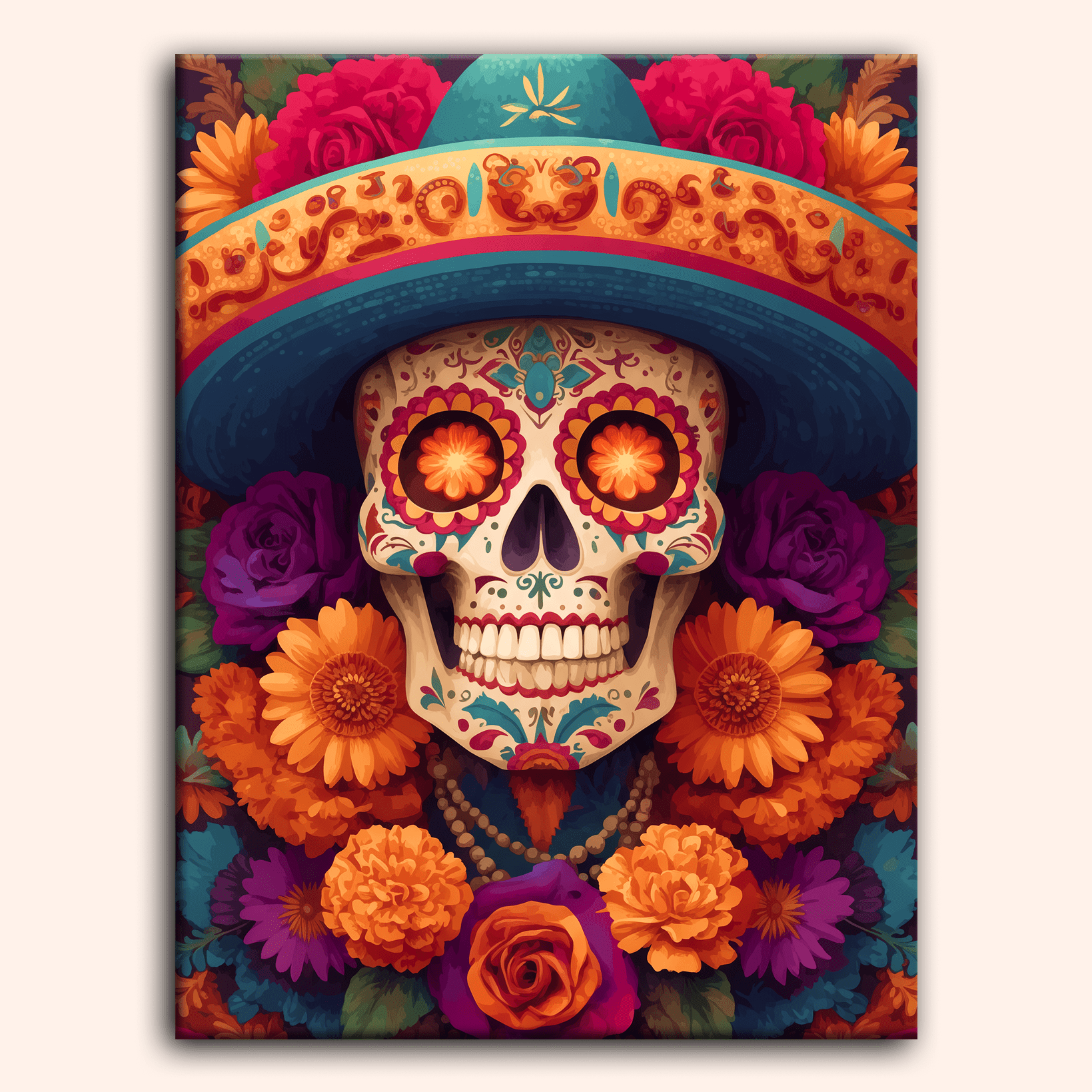 Paint by numbers - Sombrero Calavera - MyArt