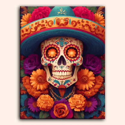 Paint by numbers - Sombrero Calavera - MyArt