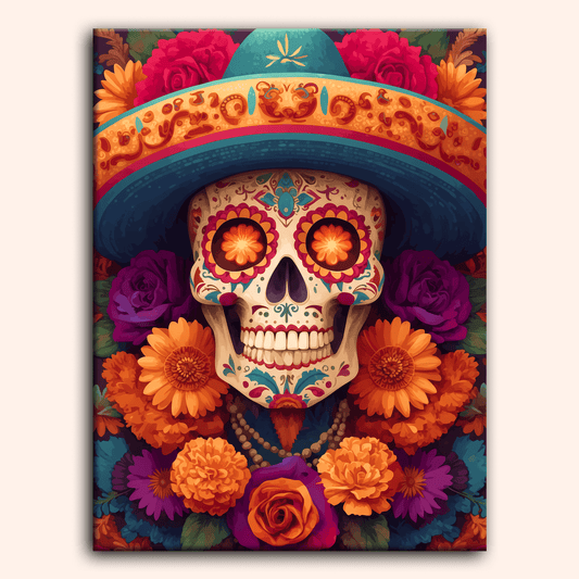 Paint by numbers - Sombrero Calavera - MyArt