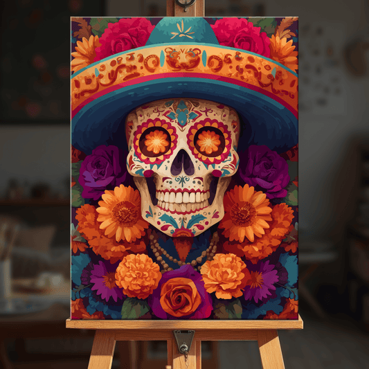 Paint by numbers - Sombrero Calavera - MyArt